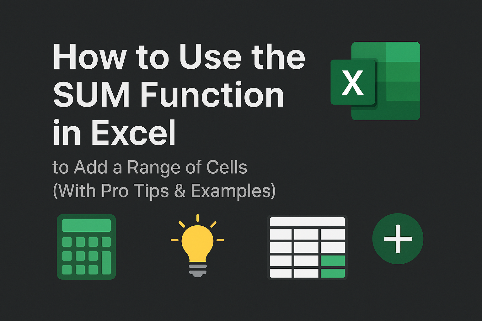 SUM Function in Excel