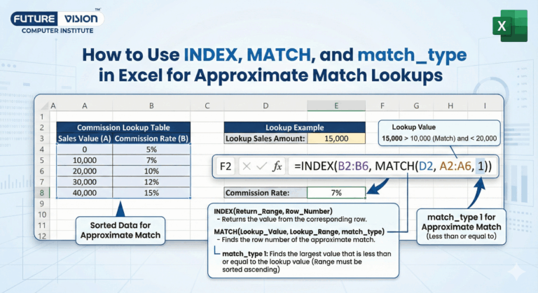 INDEX MATCH and match_type in Excel